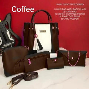 Jimmy Choo 5-Pcs Combo Bag Set for Women Cresta Mart Pakistan