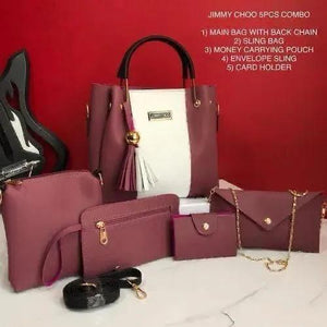 Jimmy Choo 5-Pcs Combo Bag Set for Women Cresta Mart Pakistan