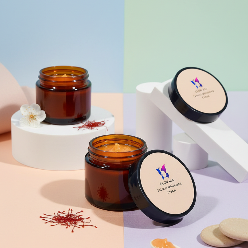 Glow Ria Zafrani Whitening Cream original packing Cresta Mart Pakistan